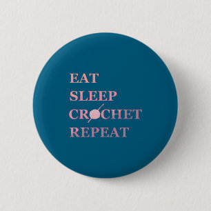 Funny Crochet Quote  2 Inch Round Button