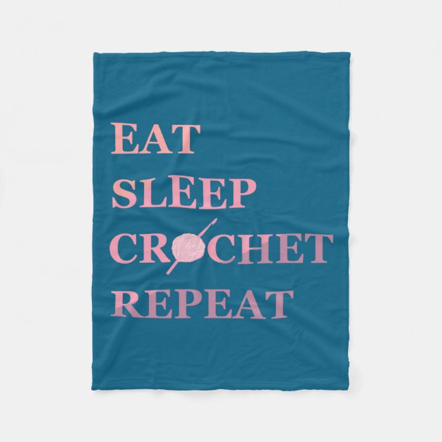Funny Crochet Quote  Fleece Blanket (Front)