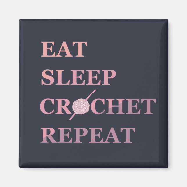 Funny crochet quote magnet (Front)