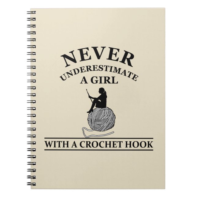 Funny crochet quotes crocheters gift notebook (Front)