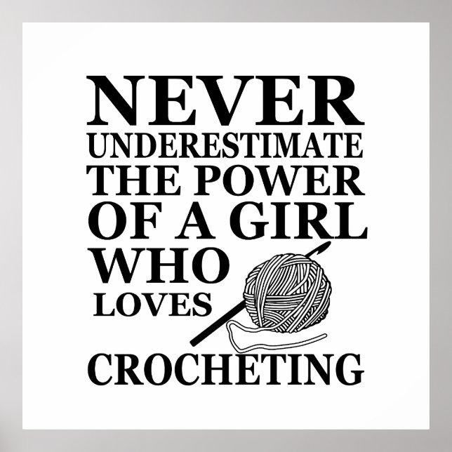Funny crochet quotes crocheters gift poster (Front)