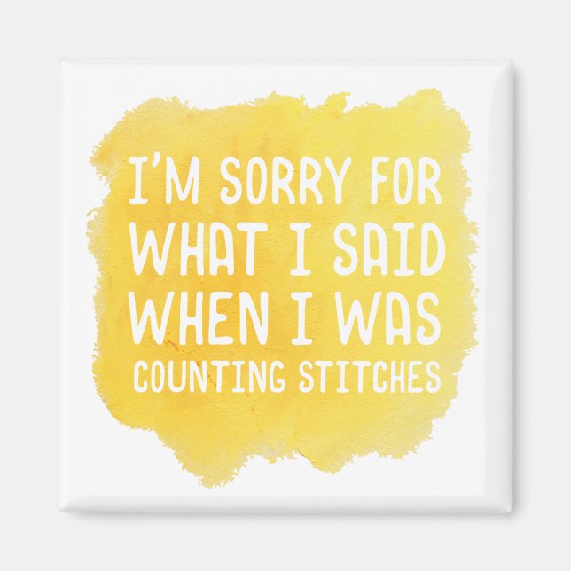 Funny Crochet Stitch Magnet (Front)