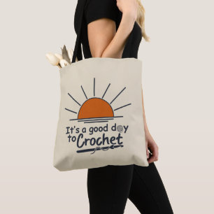 funny crochet tote bag