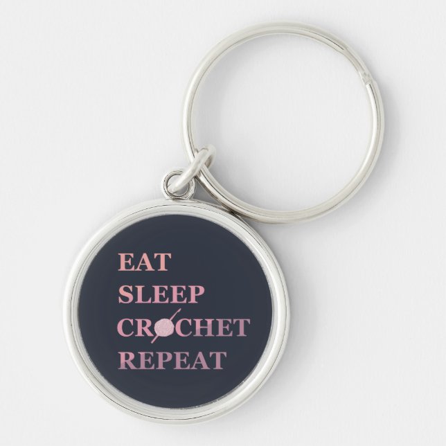 funny crocheting quote keychain (Front)