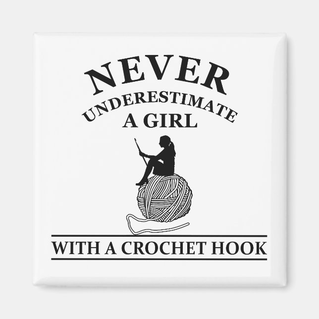 funny crocheting quote magnet (Front)