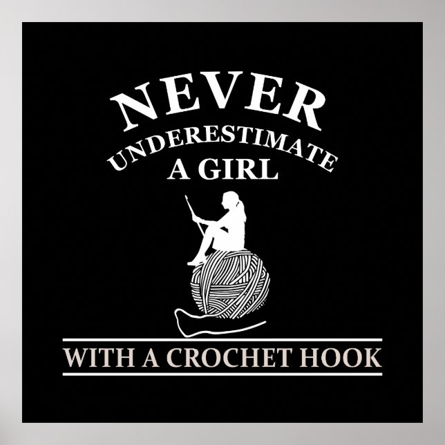 funny crocheting quote poster (Front)