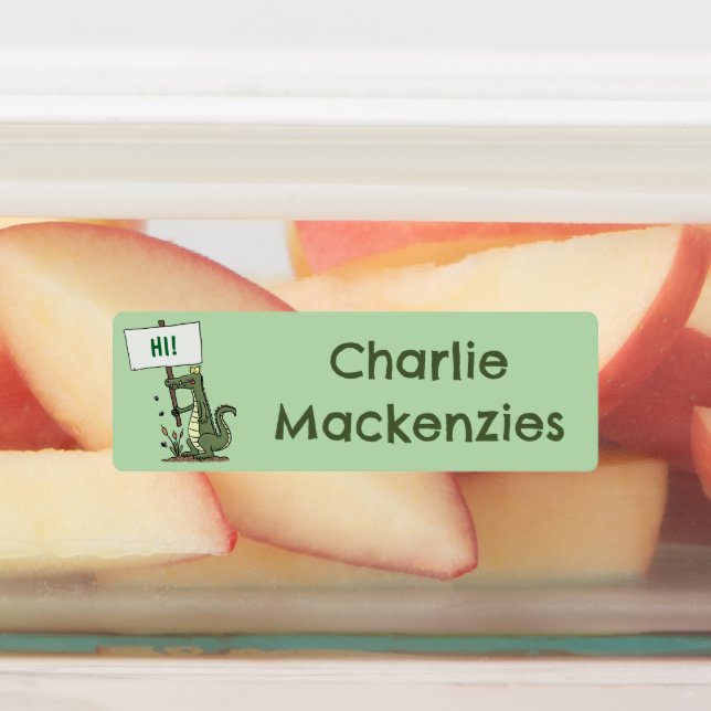 Funny crocodile alligator cartoon personalized (Affixed)