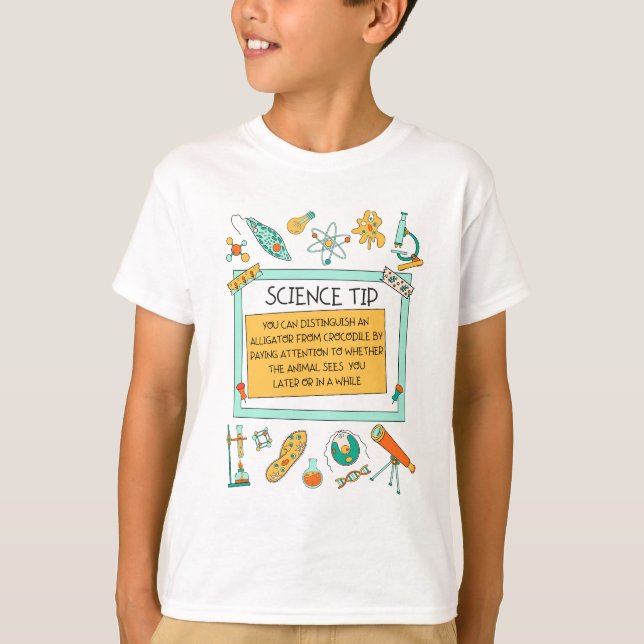 Funny Crocodile Alligator Science T-Shirt (Front)