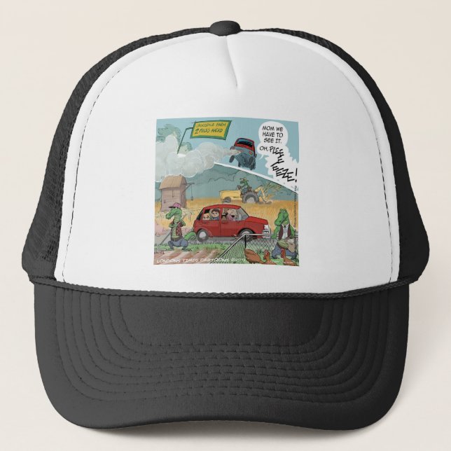 Funny Crocodile Farm Trucker Hat (Front)