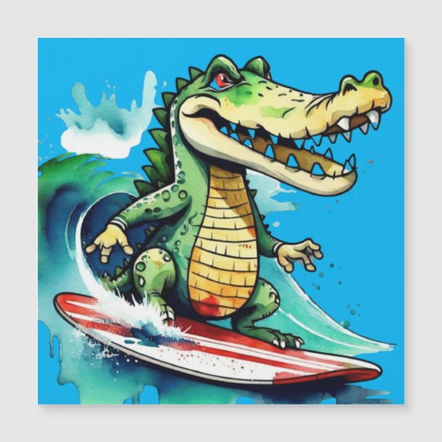 Funny crocodile surfing (Front)