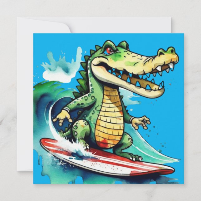 Funny crocodile surfing (Front)