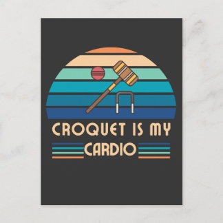 funny croquet postcard