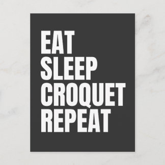 funny croquet postcard