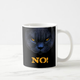Funny Cross Cat says NO! Coffee Mug