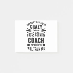 Funny Cross Country Coach Crazy Post-it Notes