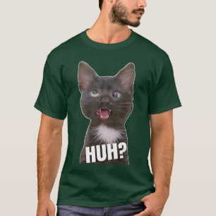 Funny Cross Eyed Cat Meme Huh Funny Cat retro T-Shirt