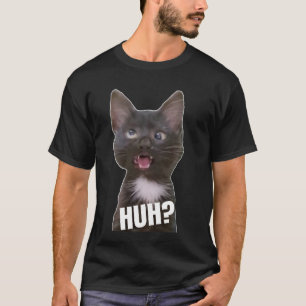 Funny Cross Eyed Cat Meme Huh Funny Cat T-Shirt