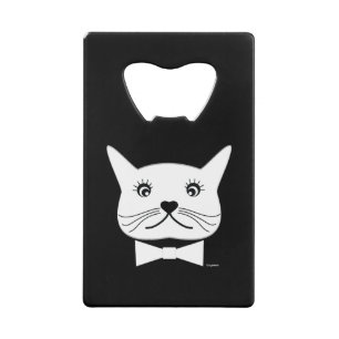 Funny cross-eyed Male Cat, Cool Wallet Bottle Opener