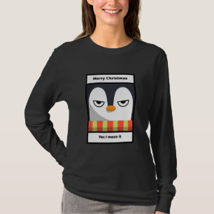 Funny Cross Penguin Christmas T-Shirt