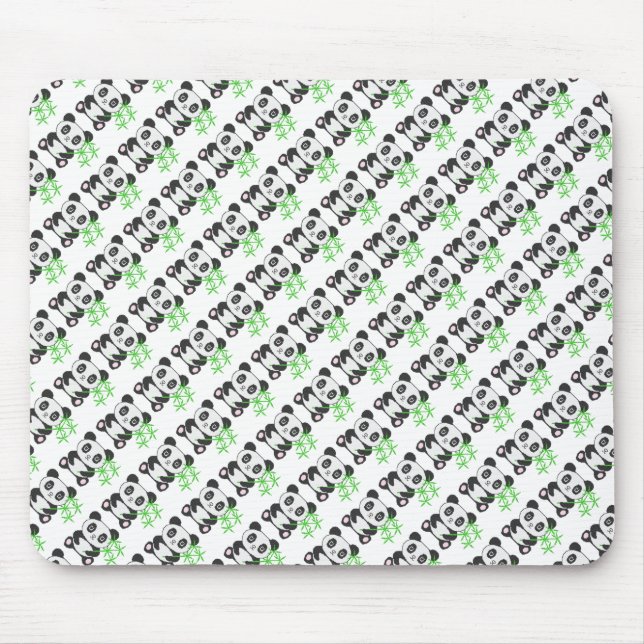 Funny cross-stitch panda mouse pad (Front)