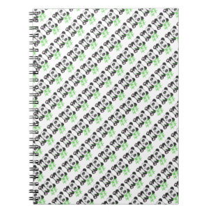 Funny cross-stitch panda notebook