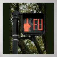 Funny Cross Walk Says FU