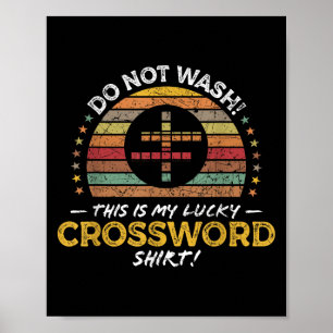 Funny Crossword Puzzle Player Quote Graphic  Poster