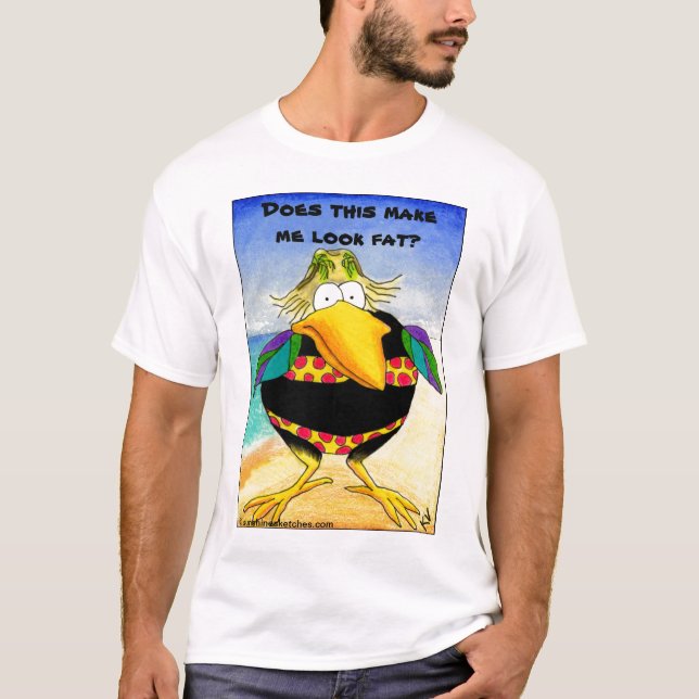 Funny Crow Beach Summer Vacation T-Shirt (Front)