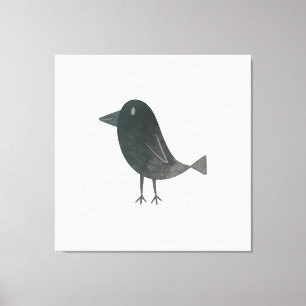 Funny crow canvas print