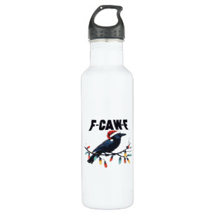 Funny Crow Christmas Classic Retro Design 710 Ml Water Bottle