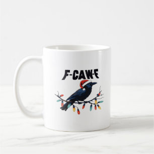 Funny Crow Christmas Classic Retro Design Coffee Mug