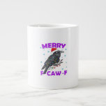 Funny Crow Christmas Classic Vintage Style Large Coffee Mug<br><div class="desc">Funny Crow Christmas Classic Vintage Style: A vintage Christmas crow design that combines gothic art with seasonal wit. Ideal for festive dark humour. Classic,  festive,  and cool.</div>