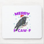 Funny Crow Christmas Classic Vintage Style Mouse Pad<br><div class="desc">Funny Crow Christmas Classic Vintage Style: A vintage Christmas crow design that combines gothic art with seasonal wit. Ideal for festive dark humour. Classic,  festive,  and cool.</div>