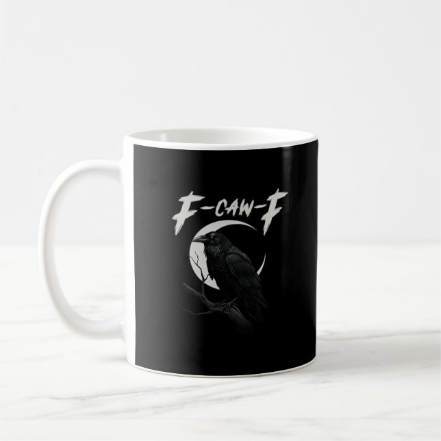 Funny Crow Essential Creative Casual Coffee Mug (Left)