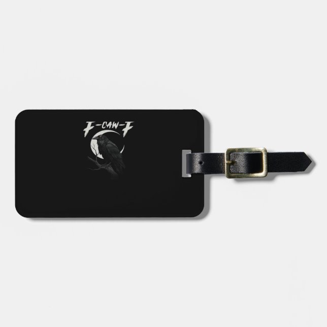 Funny Crow Essential Retro Classic Luggage Tag (Front Horizontal)