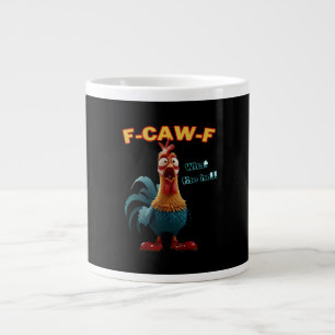 Funny Crow F-Caw-F Humour Gothic Large Coffee Mug
