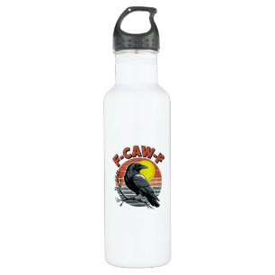 Funny Crow F-Caw-F Retro Sunset Adult Design Tri-B 710 Ml Water Bottle