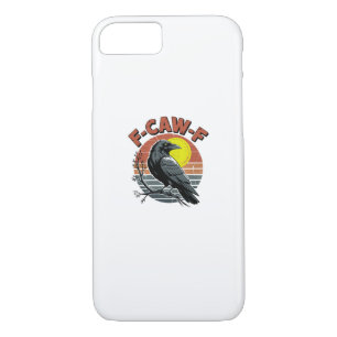Funny Crow F-Caw-F Retro Sunset Adult Design Tri-B Case-Mate iPhone Case