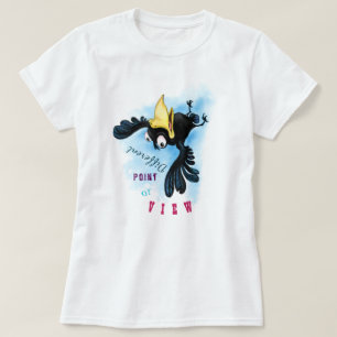 Funny Crow Flying Upside Down T-Shirt 