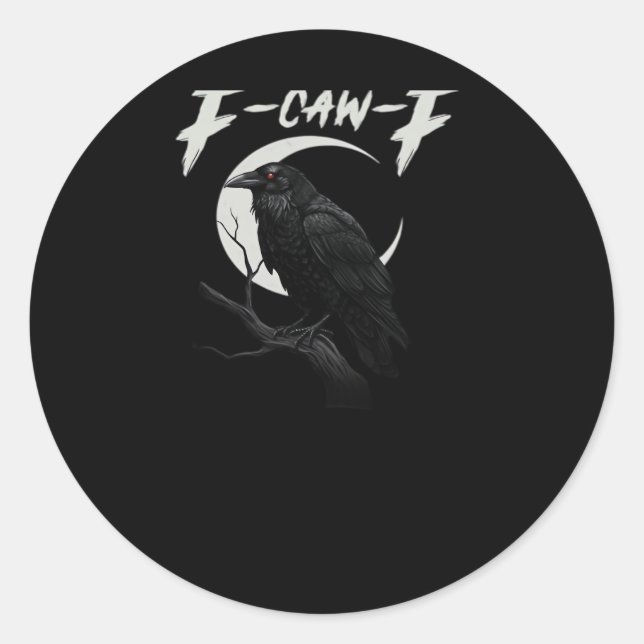 Funny Crow Retro Classic Style Classic Round Sticker (Front)