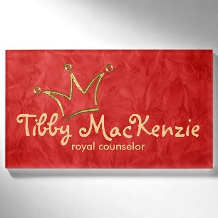 Funny Crown gold + your backgr. & text Name Tag