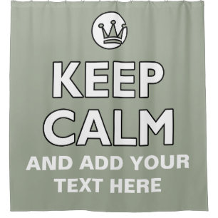 Funny Crown white & KEEP CALM + text