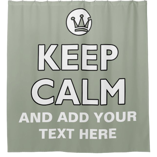 Funny Crown white & KEEP CALM + text (Front)