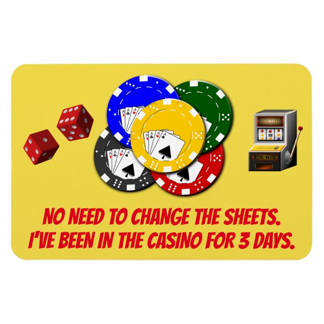 Funny Cruise Cabin Door Magnet - Casino (Horizontal)