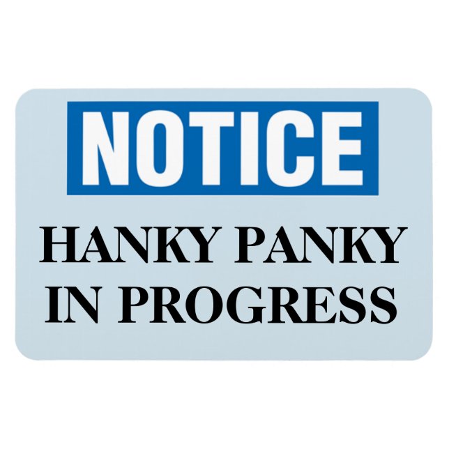 Funny Cruise Cabin Door Magnet - Hanky Panky (Horizontal)