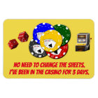 Funny Cruise Cabine Door Magnet - Casino