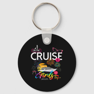 Funny Cruise Girls Trip 2025 Women Cruising Boat T Keychain