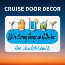 Funny Cruise Ship Booze Door Decor