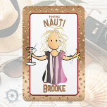 Funny Cruise Ship Door For Her Rose Gold Magnet<br><div class="desc">Are you looking for a fun and funny magnet for your next cruise or girl's trip? You can customize this magnet with your name and message!</div>