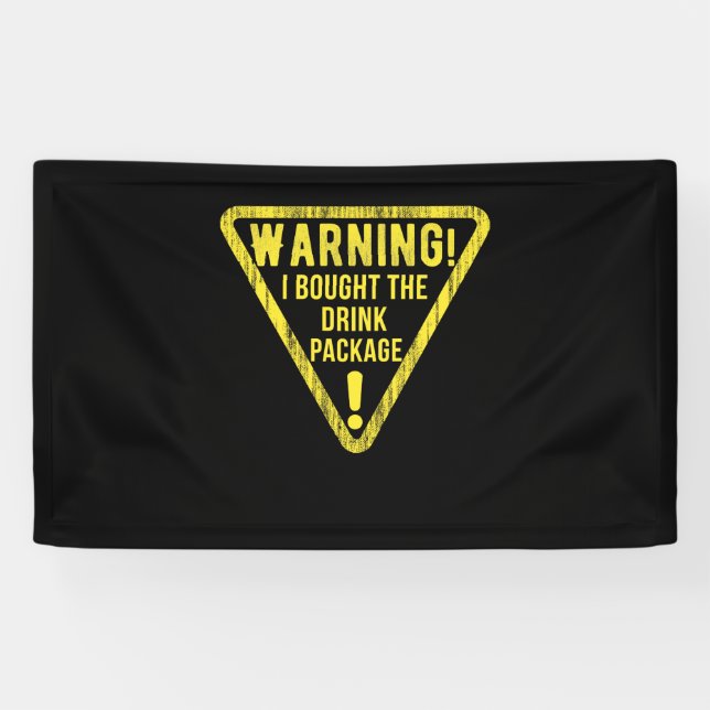 Funny Cruise Ship for Caribbean Vacation Partiers Banner (Horizontal)